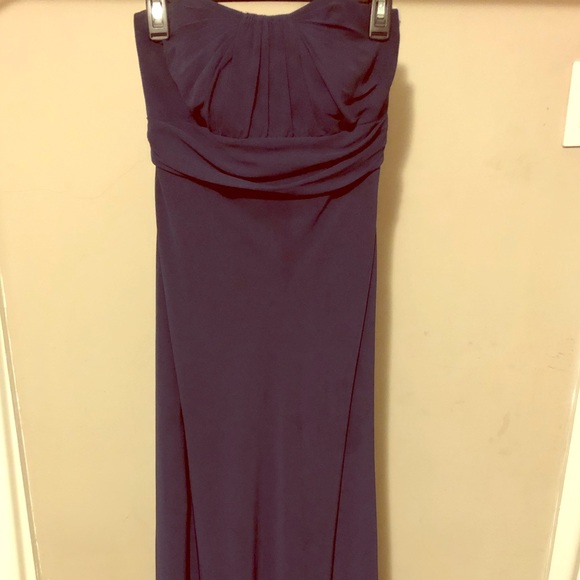 David’s Bridal Navy Blue Bridesmaid Gown - Picture 1 of 4